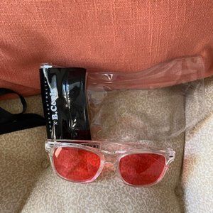 Quay Australia Clear Frame Pink Sunglasses